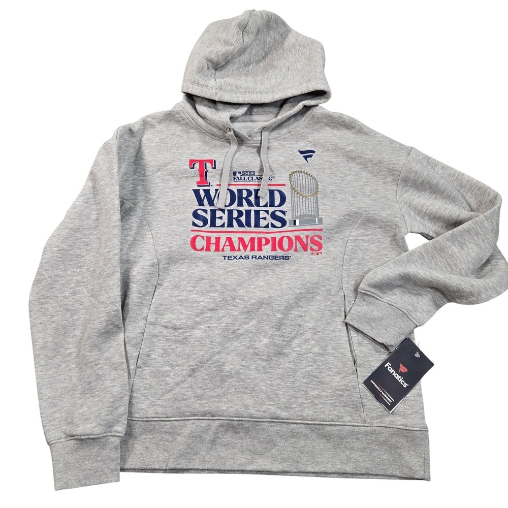 Texas Rangers Hoodie Boys Small Gray MLB Baseball Fanatics 2023 Champions